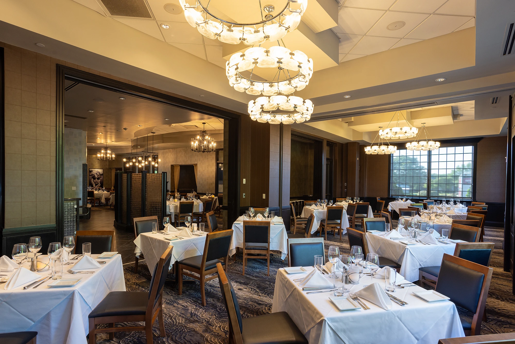 Renovated dining space at Ruth's Chris in South Bend